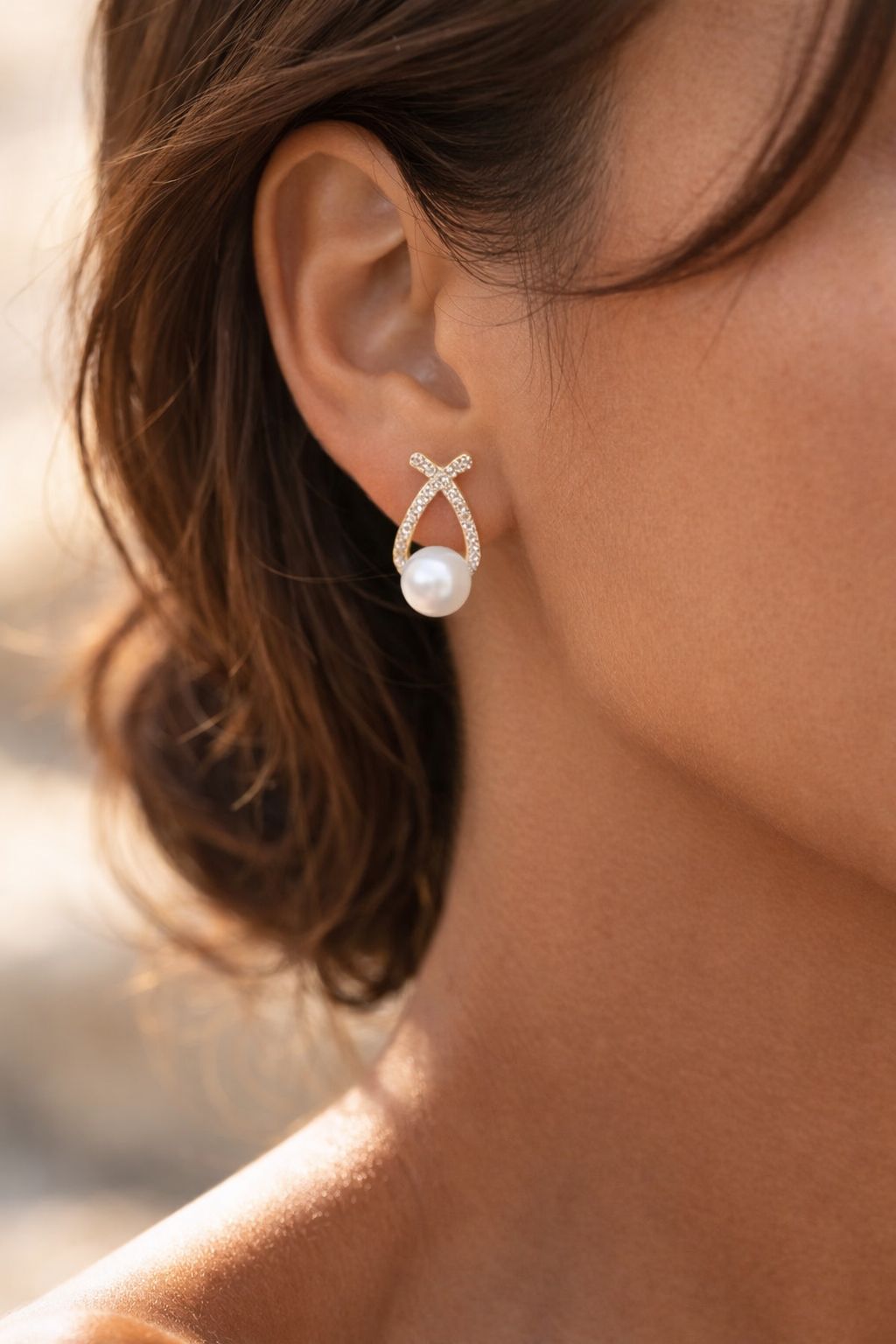 Boucles d’oreilles Dorées Perle Élégance – Nélya