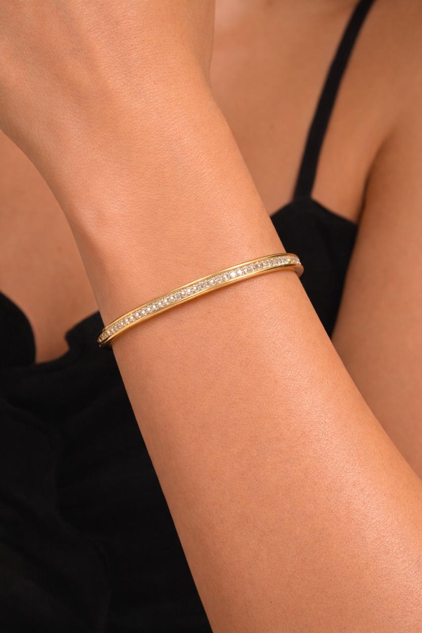 Bracelet Doré Cristal Élégance – Nélya