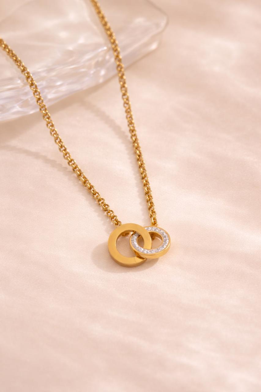 Collier Duo Éternité Doré – Nélya
