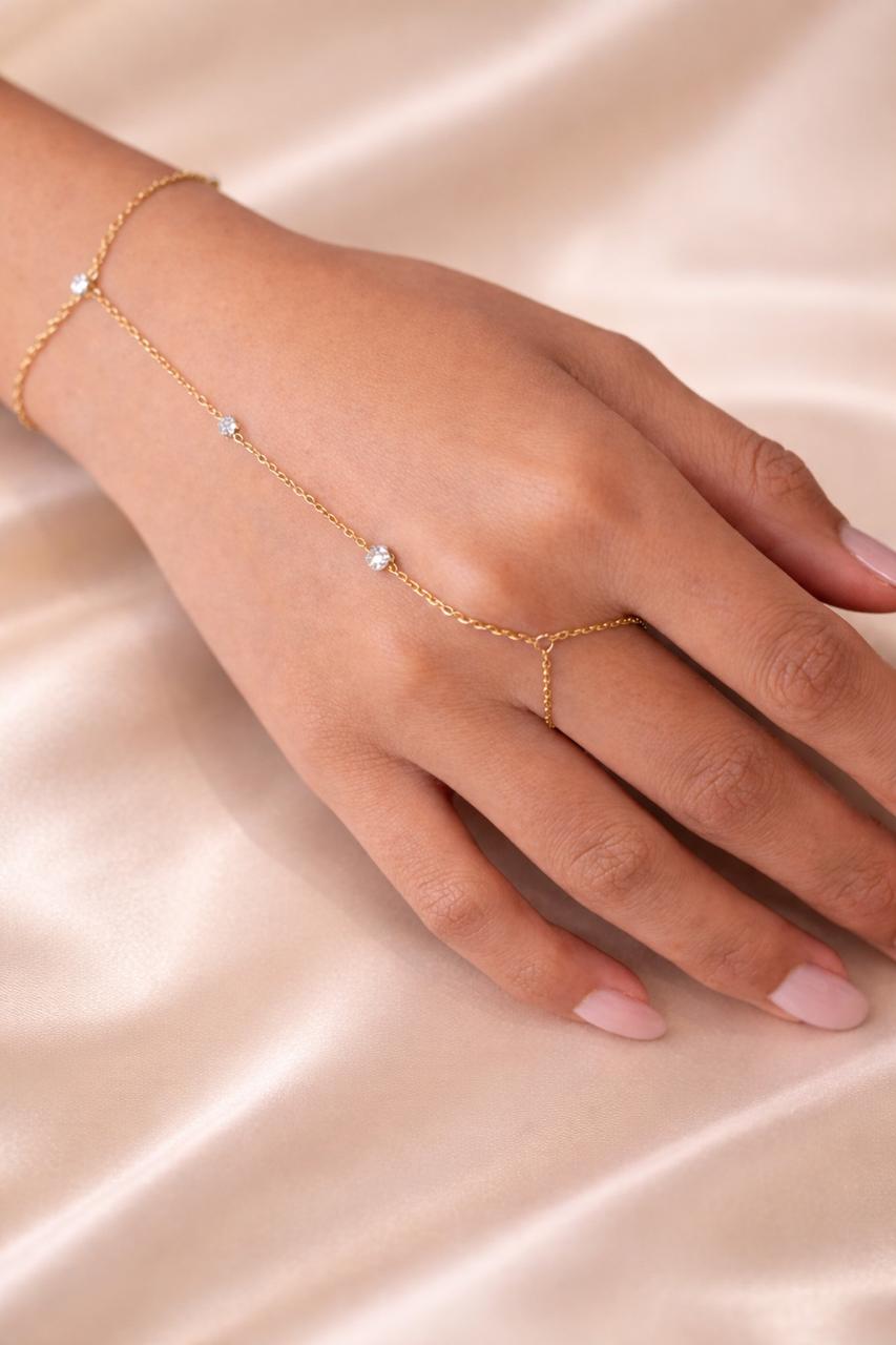 Bracelet de main Éclat Délicat – Nélya